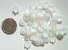 50 3x8mm Matte AB Crystal Cupped Flowers